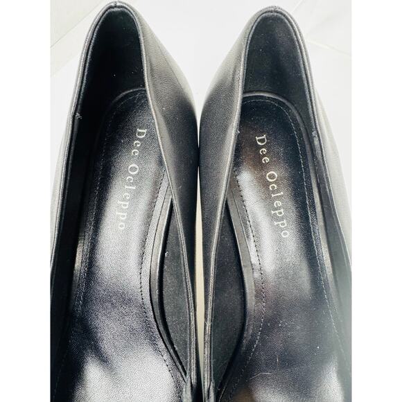 Dee Ocleppo Retro Black  Zion Bow-Embellished Leather Pump sz 8.5 - Picture 7 of 11